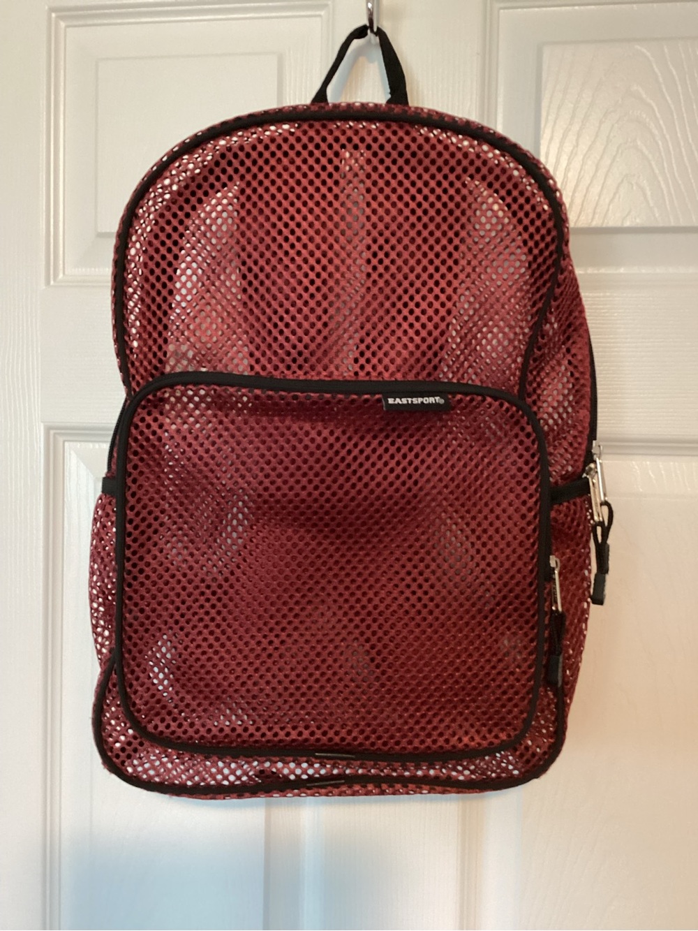 Eastsport Red Mesh Backpack for Men - Lightweight Everyday Carry